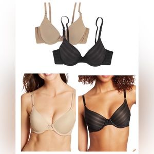 Maidenform 2-Pack Demi Convertible Underwire T-Shirt Bras 36D ~ 06562